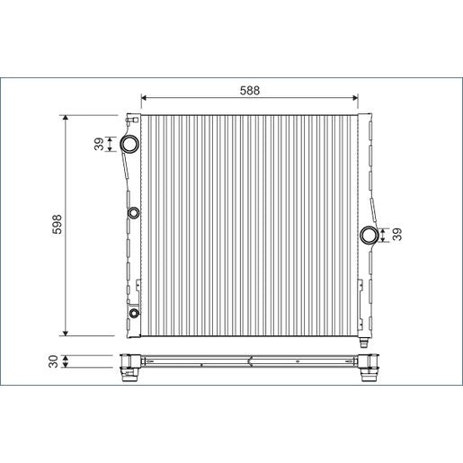 Valeo Radiator Aluminium Core Plastic Tank Oe Quality 701121
