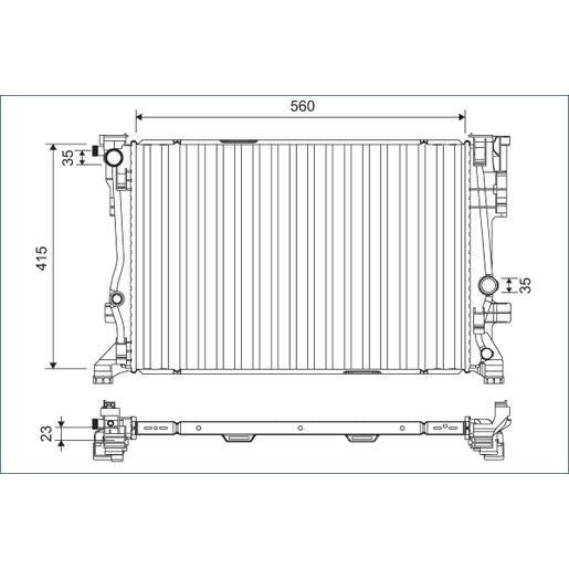 Valeo Radiator Aluminium Core Plastic Tank Oe Quality 701158