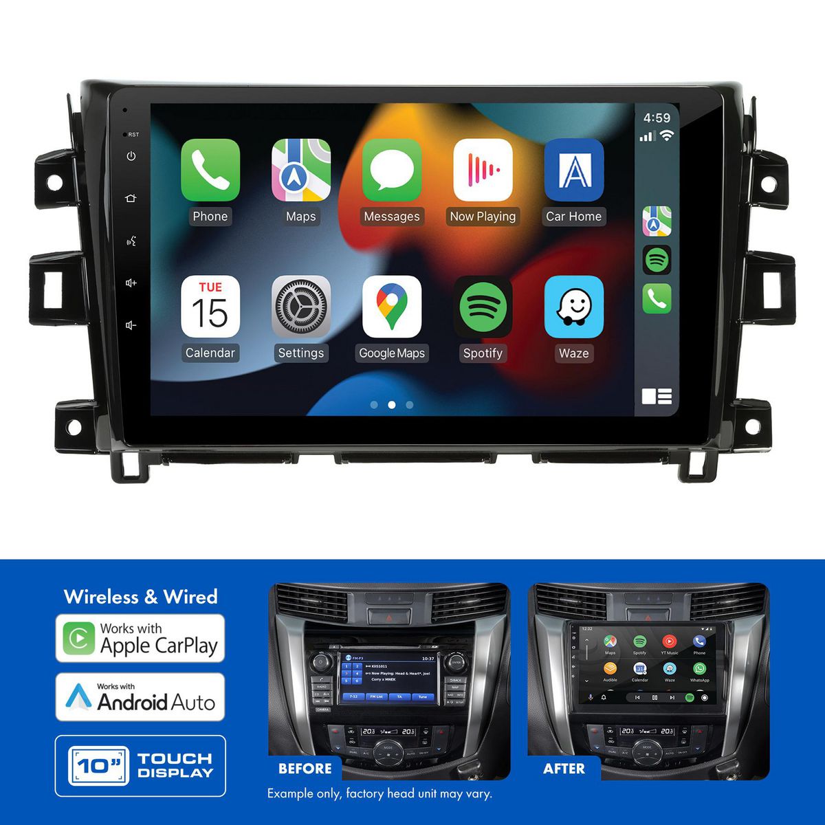 Aerpro 10In Multimedia Receiver To Suit Nissan Navara (2015-2019) - Factory Navigation Models AMNI13