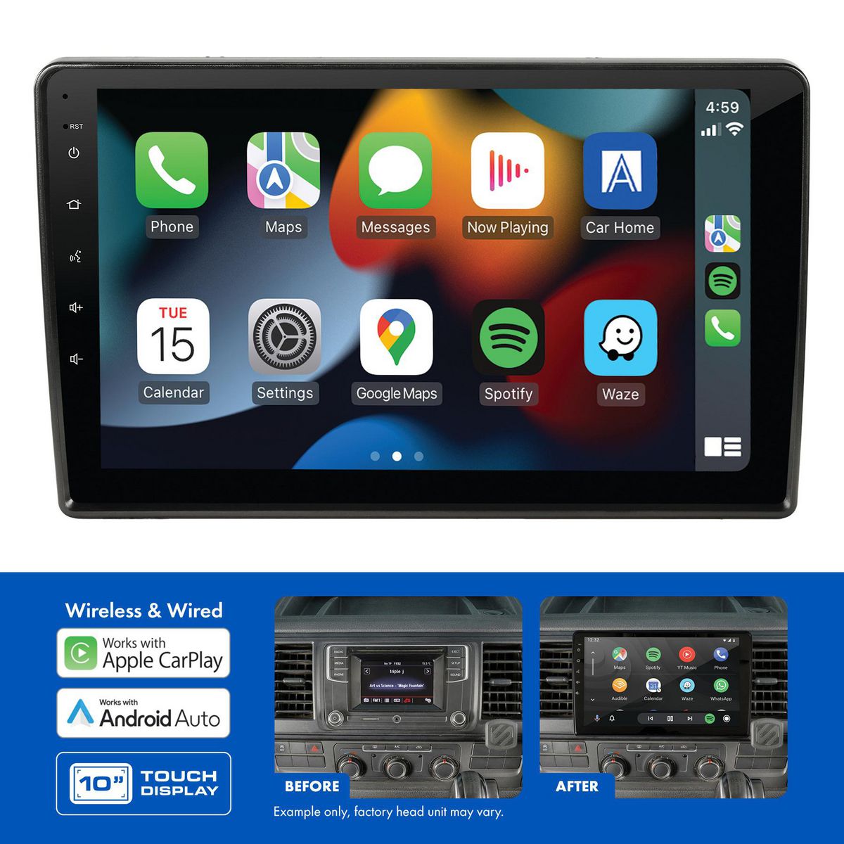 Aerpro 10In Multimedia Receiver To Suit Volkswagen Various Models (2004-2015) AMVW3