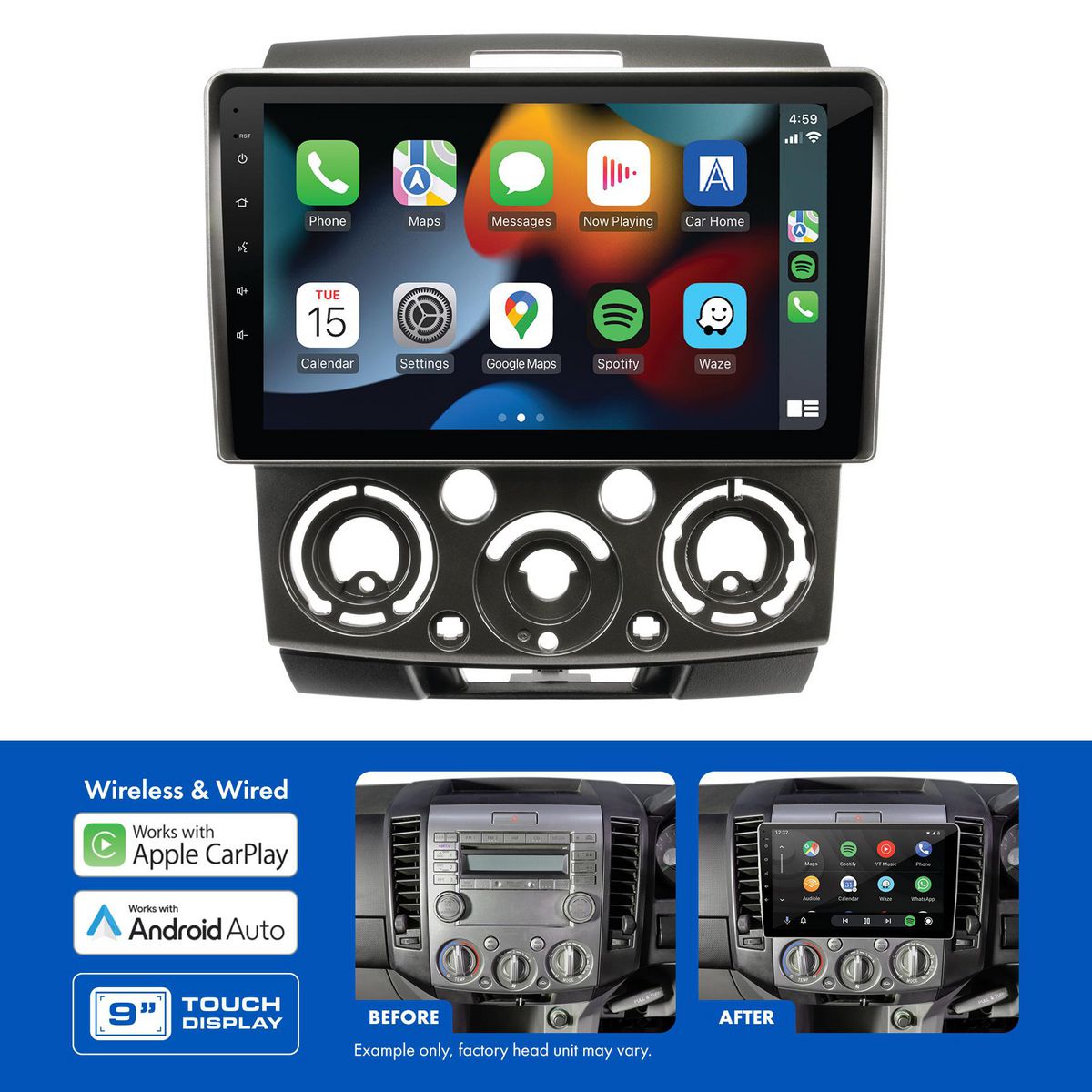 Aerpro 9In Multimedia Receiver To Suit Ford Ranger (2006-2011) & Mazda Bt-50 (2007-2011) AMFO1