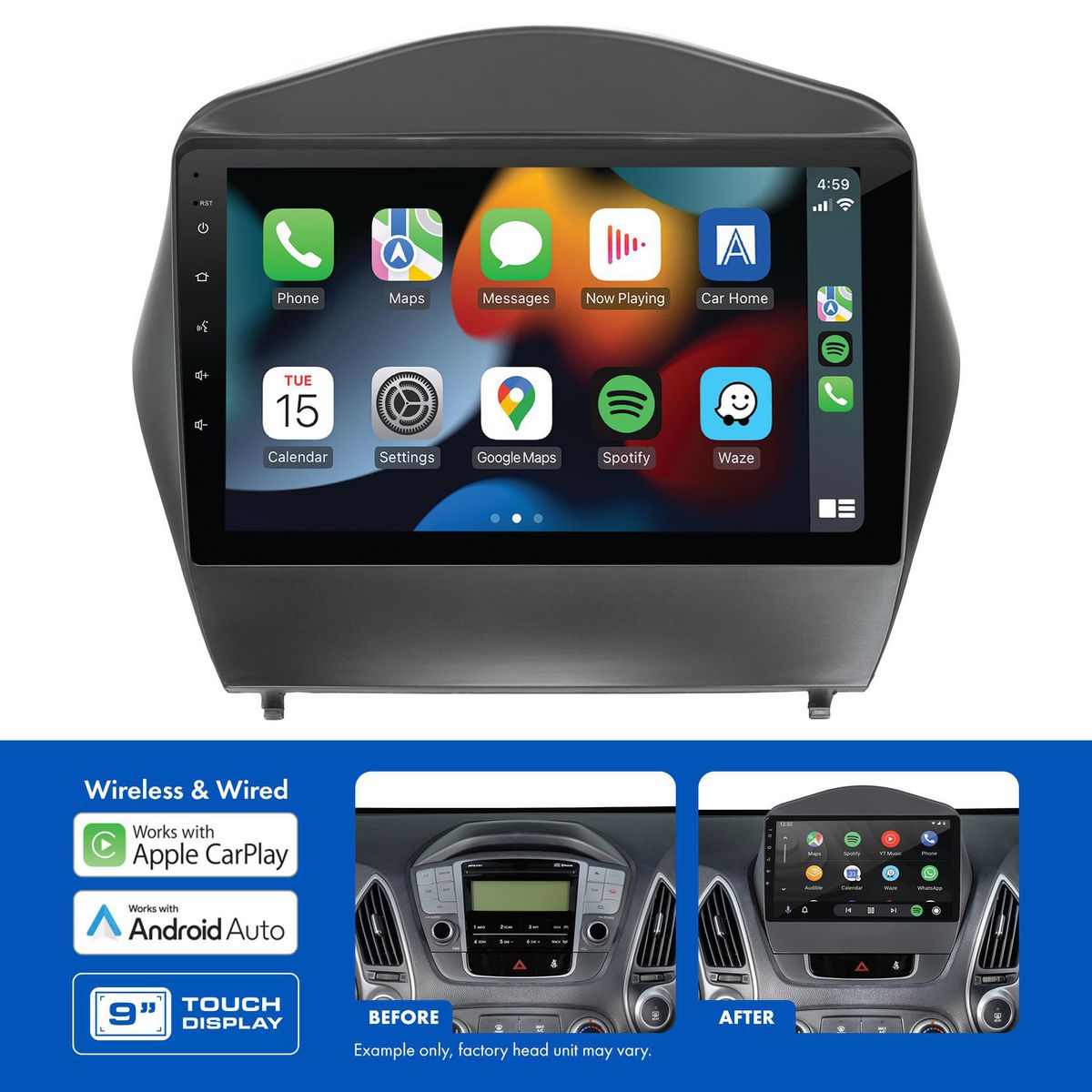 Aerpro 9In Multimedia Receiver To Suit Hyundai Ix35 (2009-2013) AMHY8