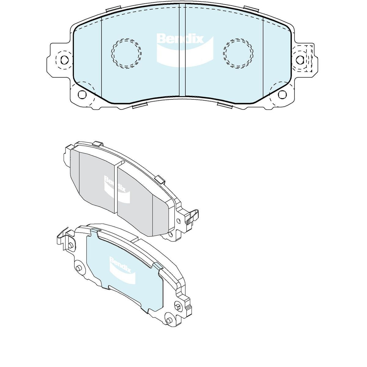 Bendix Brake Pads Set - Ev Hybrid DB2480 EV