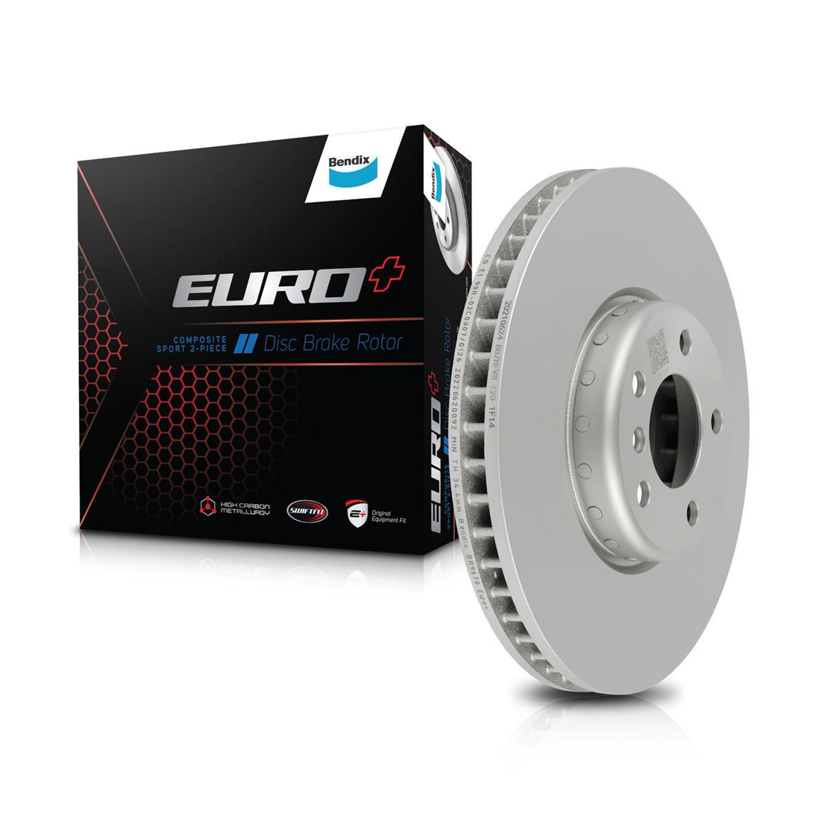 Bendix EURO+ Brake Rotor Single 348mm Front Left-Hand BR9670 EURO+