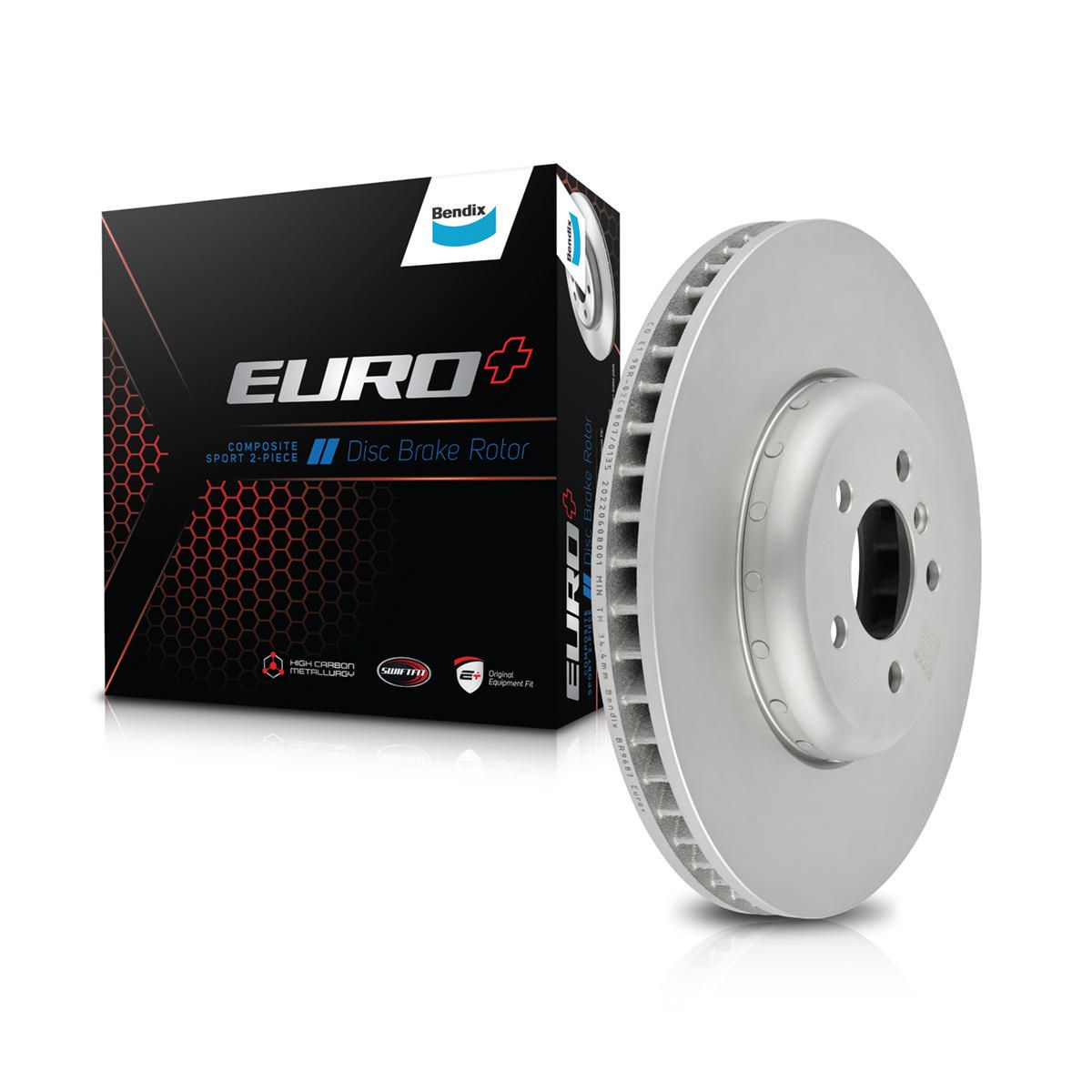 Bendix EURO+ Brake Rotor Single 374mm Front Right-Hand BR9686 EURO+
