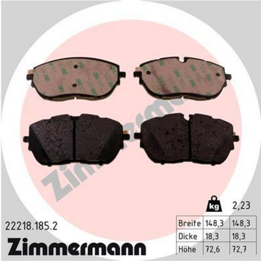 Zimmermann Brake Pad Front Set 22218.185.2