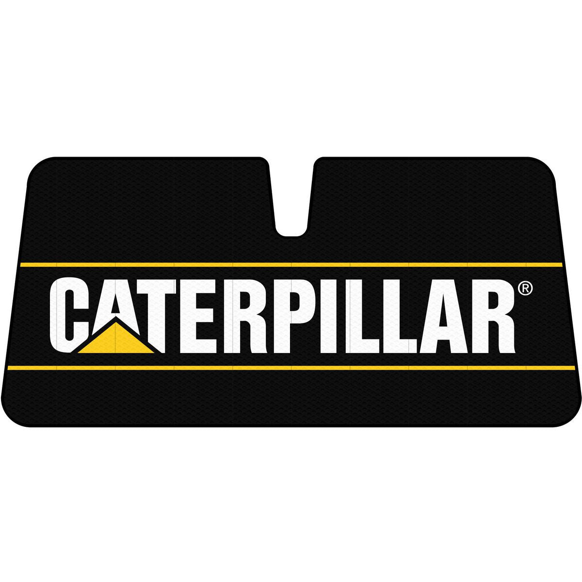 Caterpillar Cat Front Sunshade Black / Yellow Logo WSCAT23-LOG