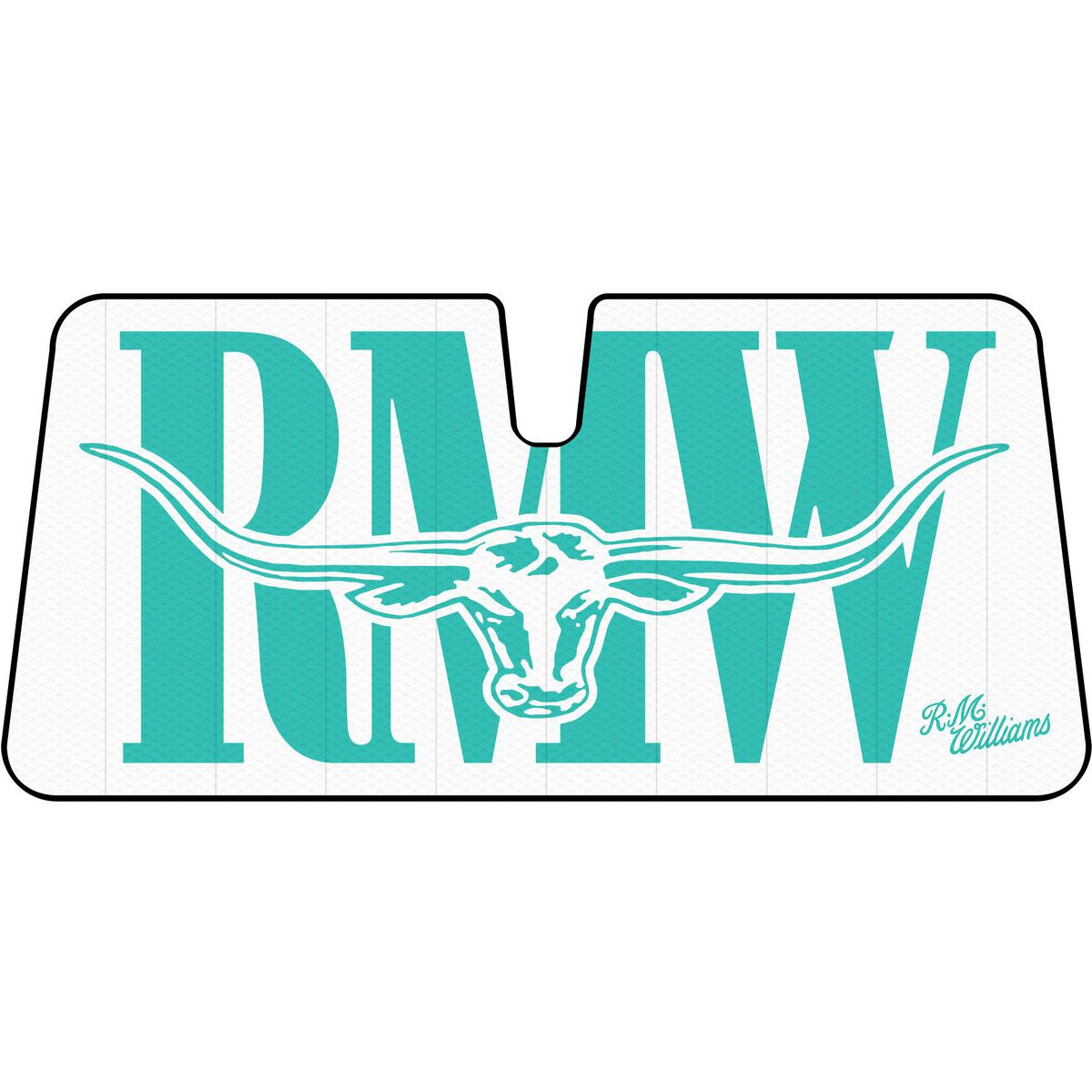 R.M. Williams Front Sunshade Aqua Logo WSRM23-AQU