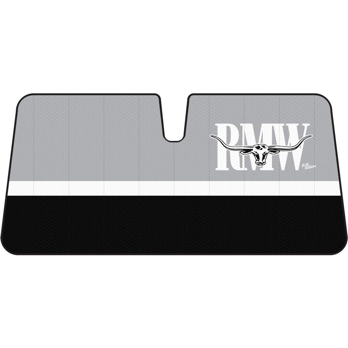 R.M. Williams Front Sunshade Black / Grey Stripe WSRM23-BG
