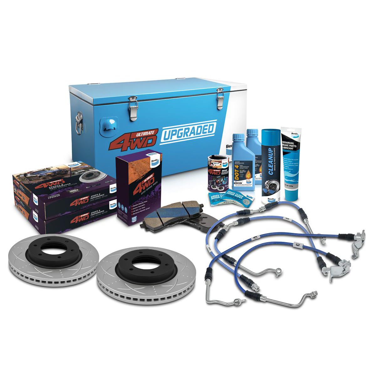 Bendix Ultimate 4x4 Brake Upgrade Kit (Suits 4" Lift) U4WD-BUK100+4