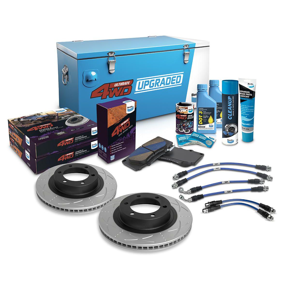Bendix Ultimate 4x4 Brake Upgrade Kit (Suits 2" Lift) U4WD-BUK71+2