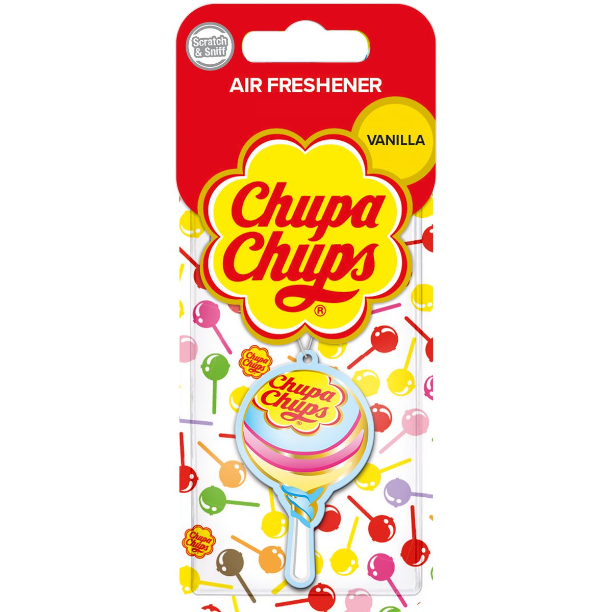 Chupa Chups Carded Lollipop Vanilla Air Freshener 3402623