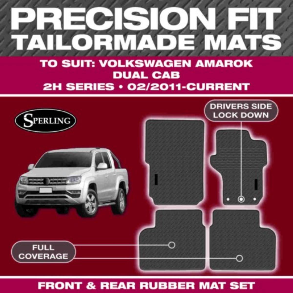 Sperling Precision Fit Front & Rear Floor Mat Set Black MRBVW002-BLK2RW