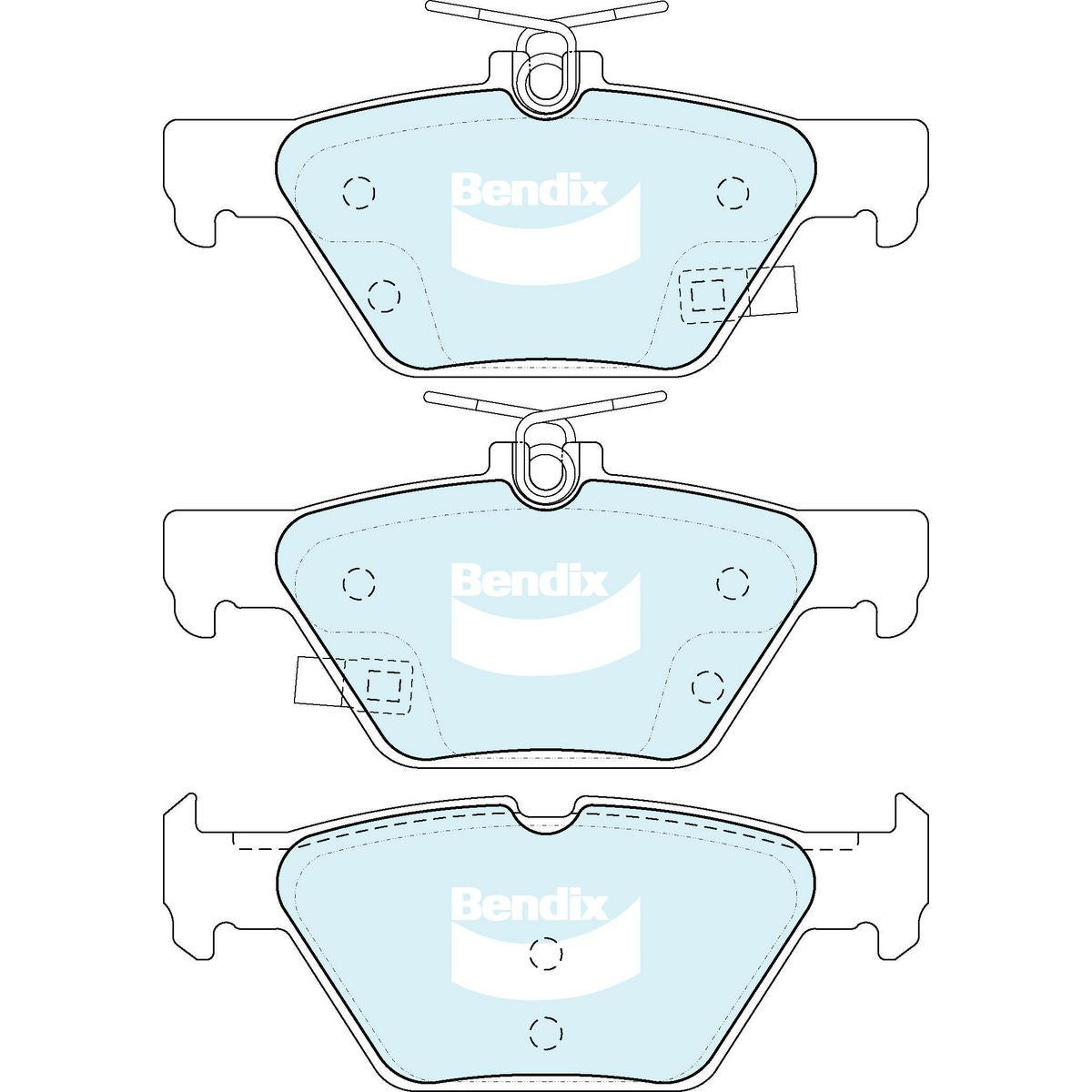 Bendix 4x4 Brake Pad Set Rear DB2398 -4WD