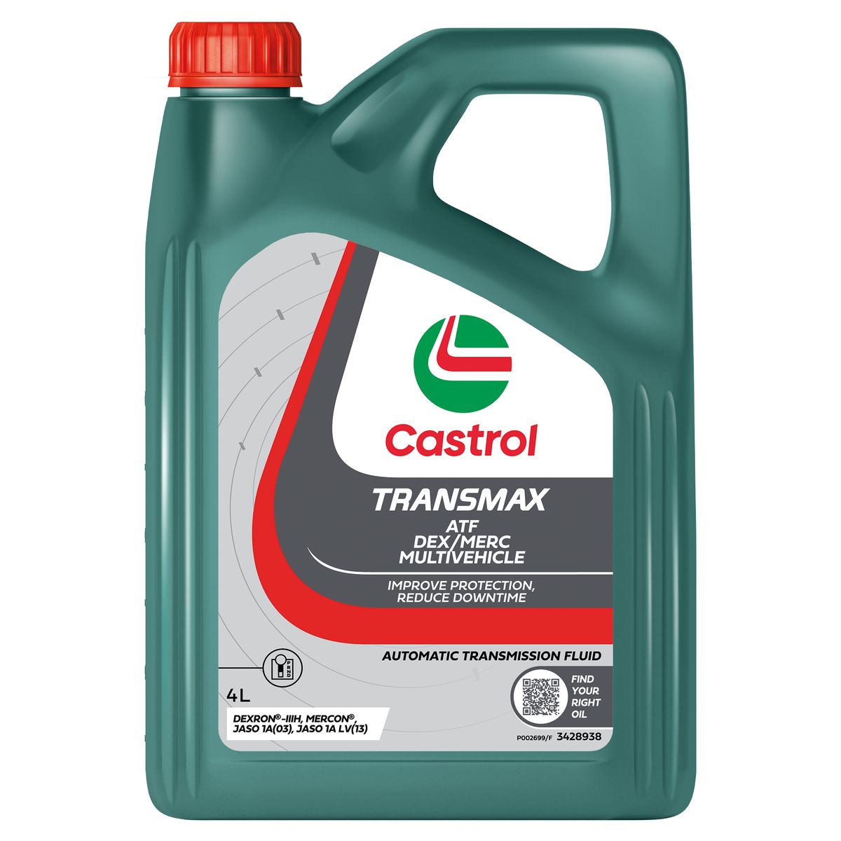 Castrol TRANSMAX ATF Dex/Merc MultiVehicle Auto Trans Fluid 4L 3428938