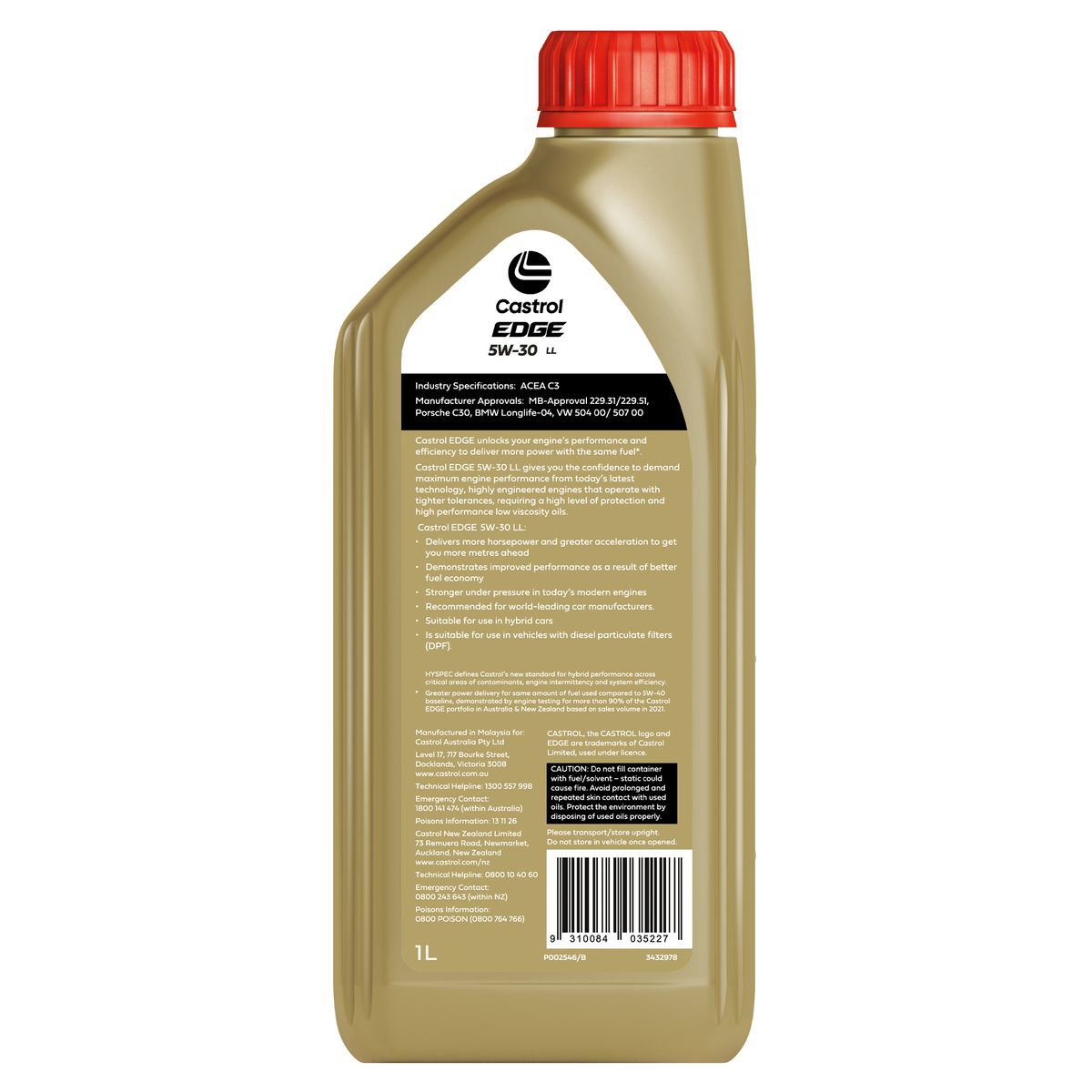 Castrol EDGE 5W-30 LL Engine Oil 1L 3432978