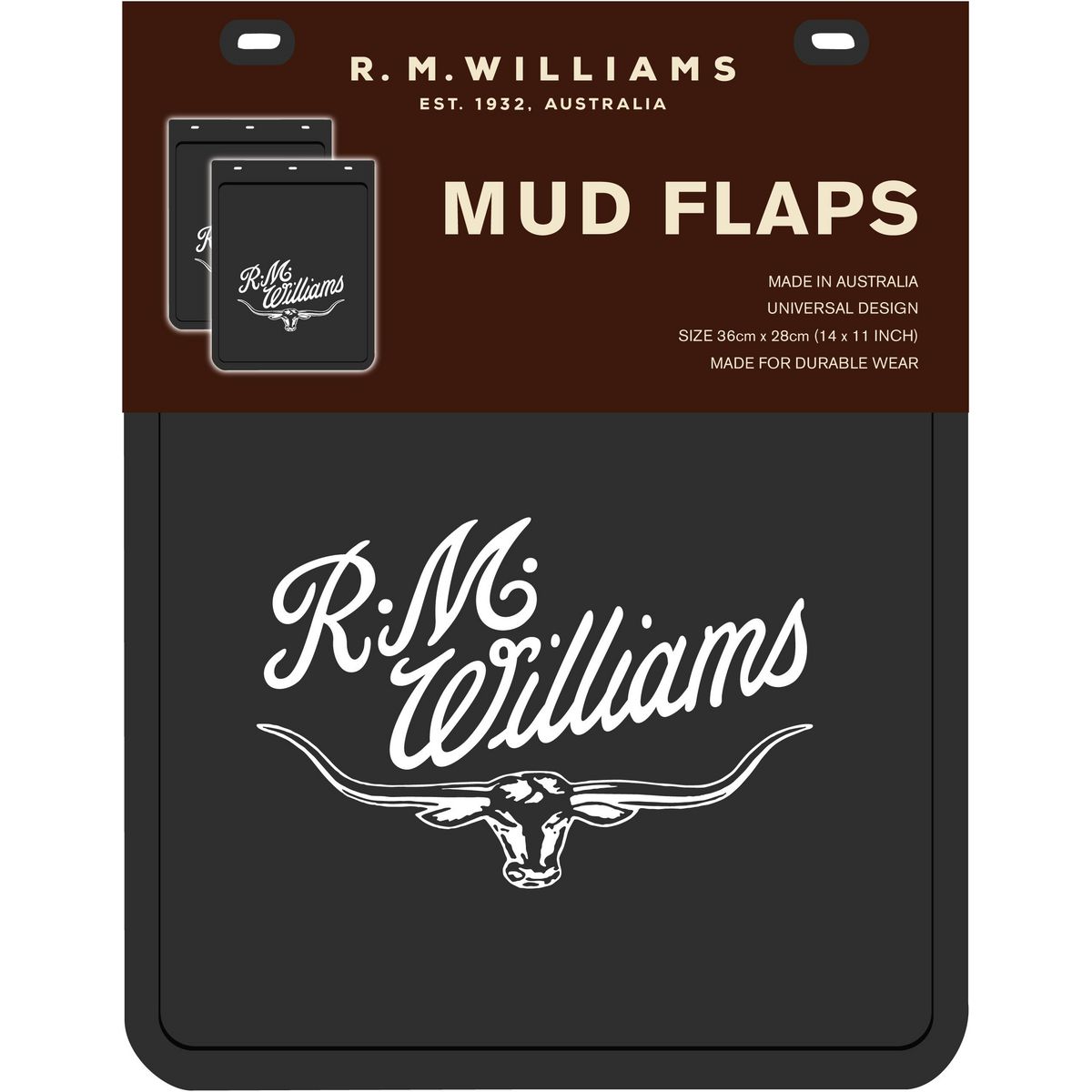 R.M. Williams Mud Flaps 360mm X 230cmm MDRMWC