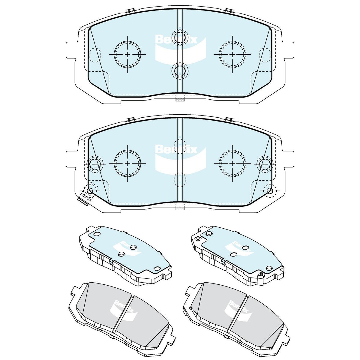 Bendix General CT Brake Pad Set Front DB2663 GCT