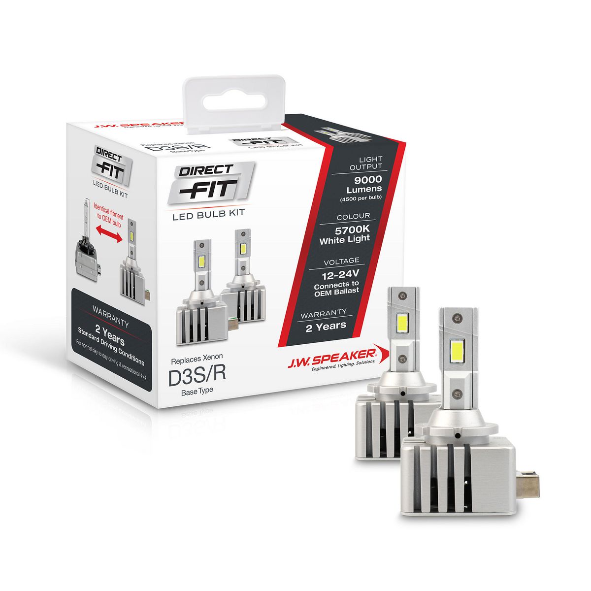 JW Speaker Speaker D3 LED Direct Fit Kit 12/24V 5700K 999000D3