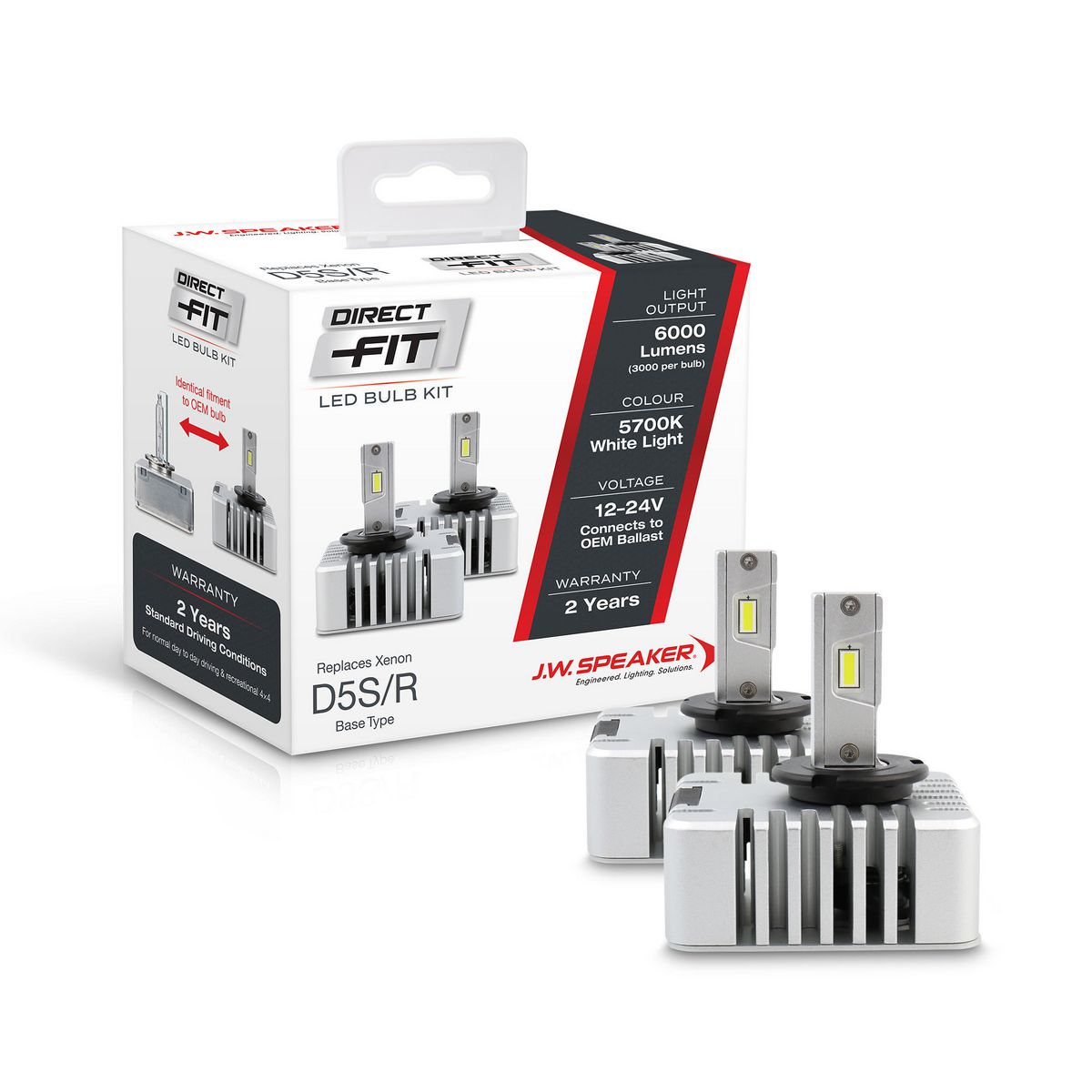 JW Speaker Speaker D5S/R Led Direct Fit Kit 12/24V 5700K 999000D5