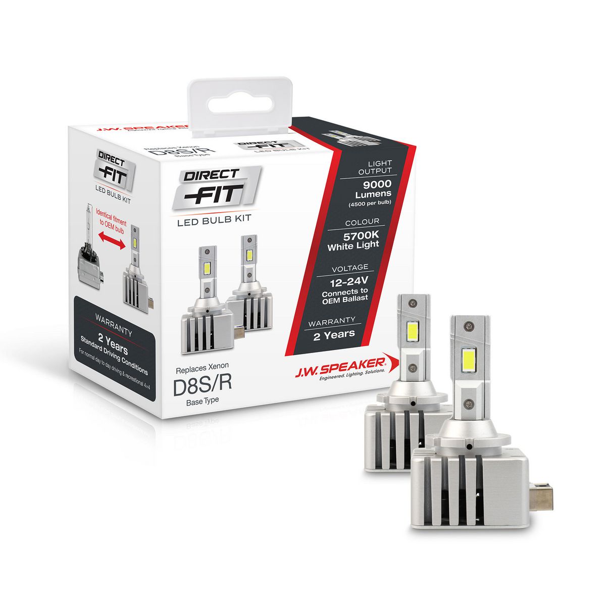 JW Speaker Speaker D8S/R Led Direct Fit Kit 12/24V 5700K 999000D8