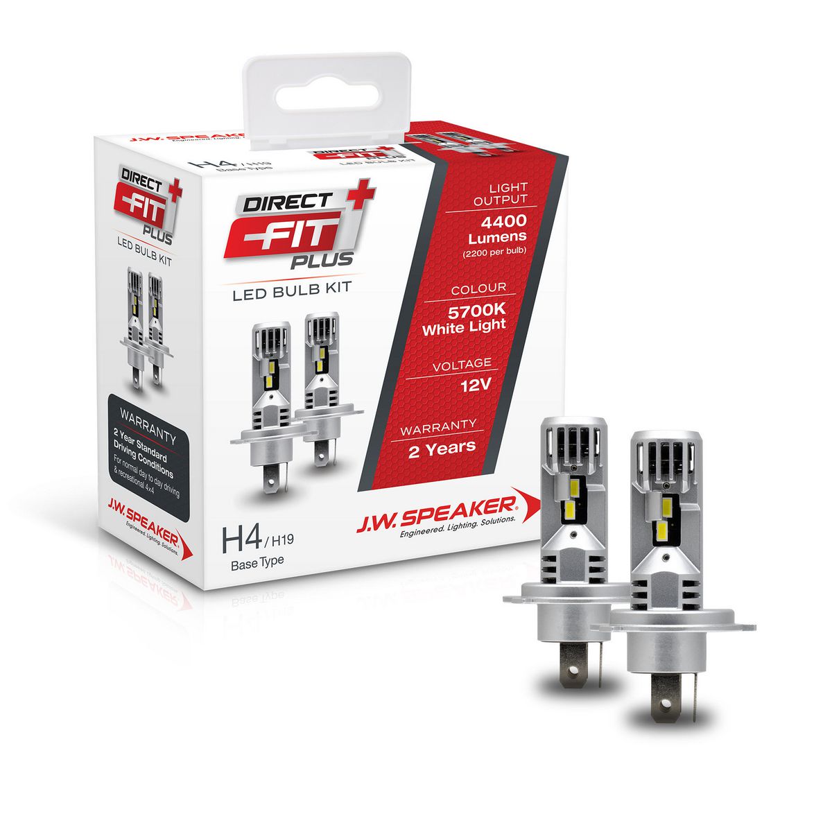 JW Speaker Speaker H4 LED Direct Fit Plus Hi/Lo 12V 6000K 999004DFP