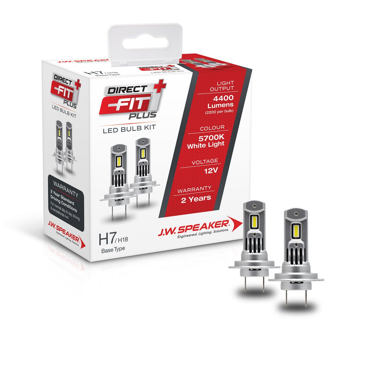 JW Speaker Speaker H7 LED Direct Fit Plus Kit 12V 5700K 999007DFP