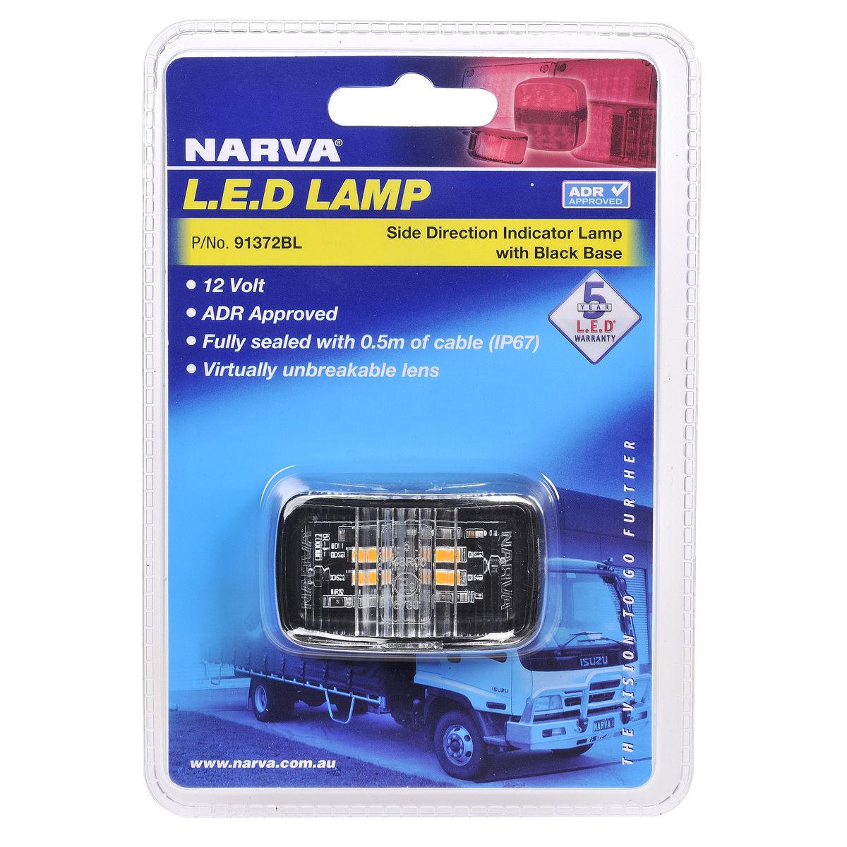 Narva Mdl13 Led Side Direction Indicator Amber 12V 91372BL