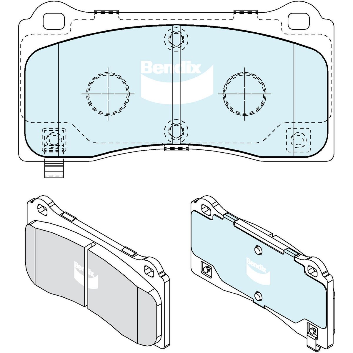 Bendix EV Hybrid Brake Pad Set Front DB2674 EV