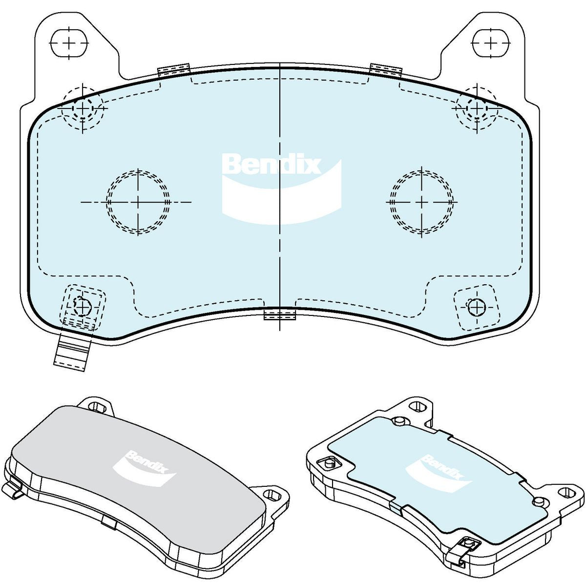 Bendix EV Hybrid Brake Pad Set Front DB2675 EV