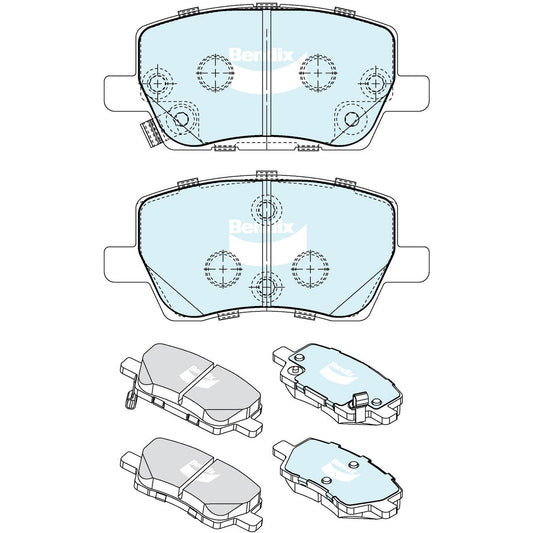 Bendix General CT Brake Pad Set Front DB2685 GCT
