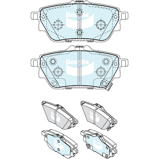 Bendix General CT Brake Pad Set Rear DB2669 GCT