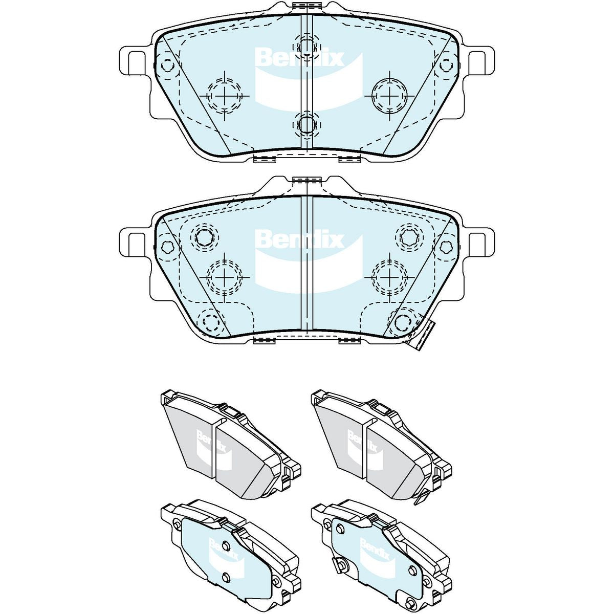 Bendix General CT Brake Pad Set Rear DB2669 GCT