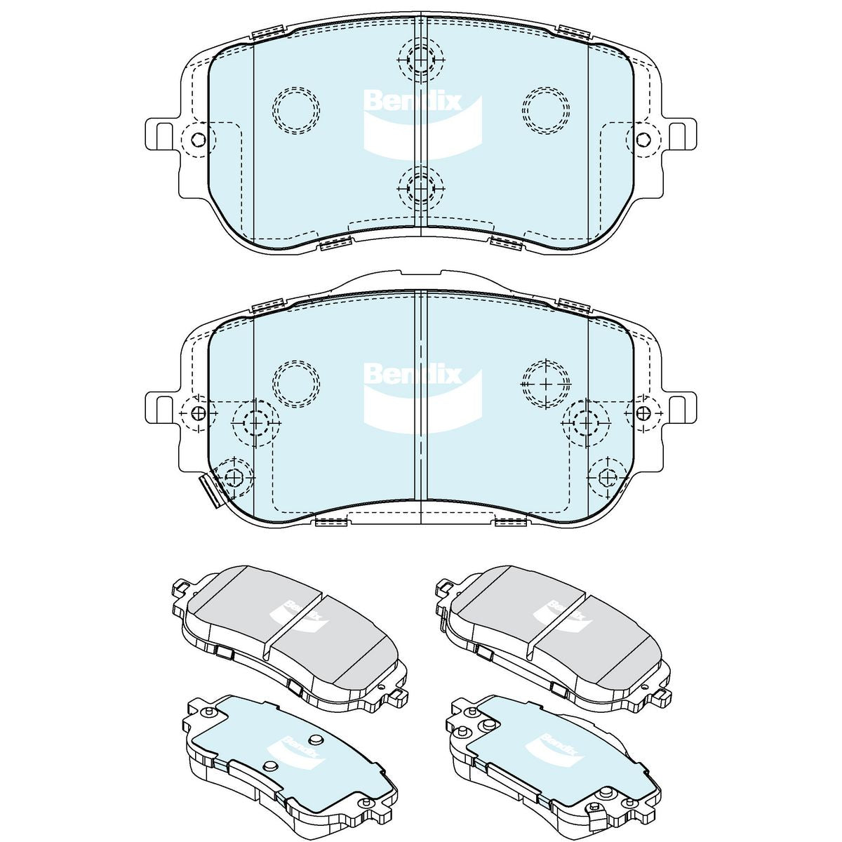 Bendix General CT Brake Pad Set Front DB2668 GCT