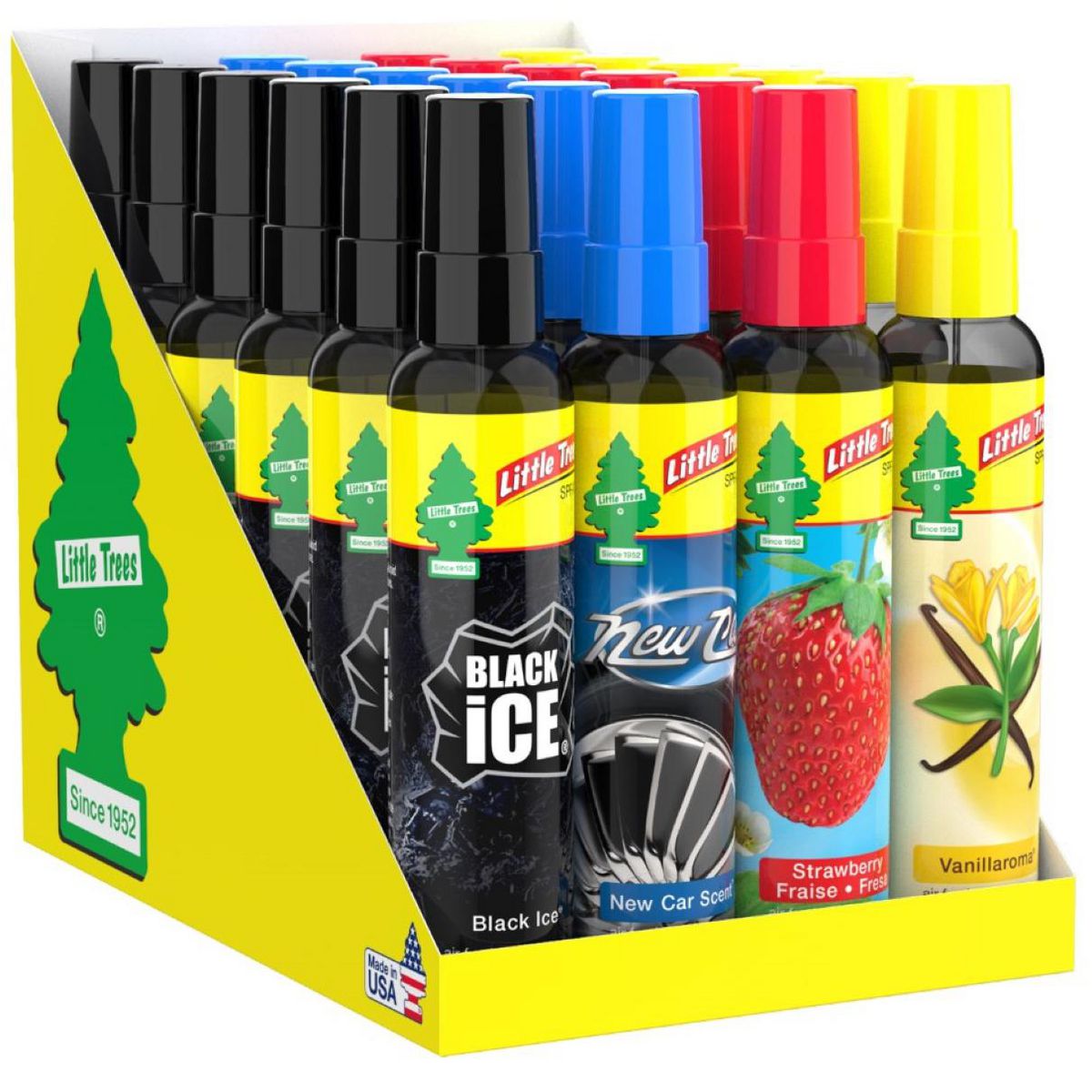 Little Trees Assorted Shelf Ready Pump Spray Four Fragrance ZCD-06300-24