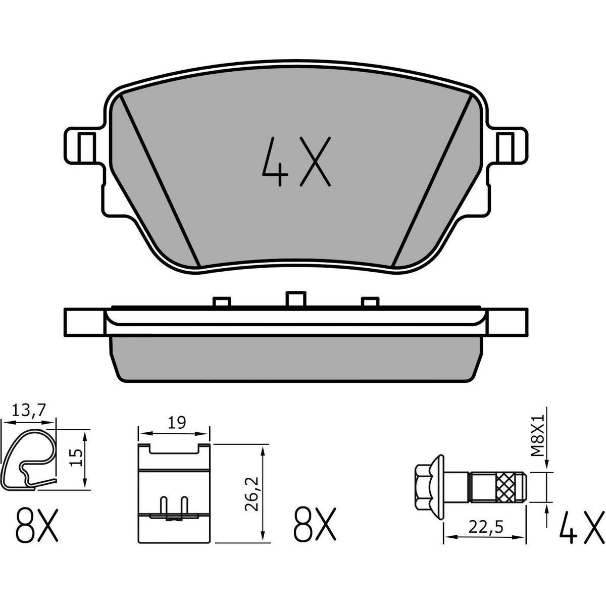 MEYLE Brake Pad Set 025 229 8617/PD
