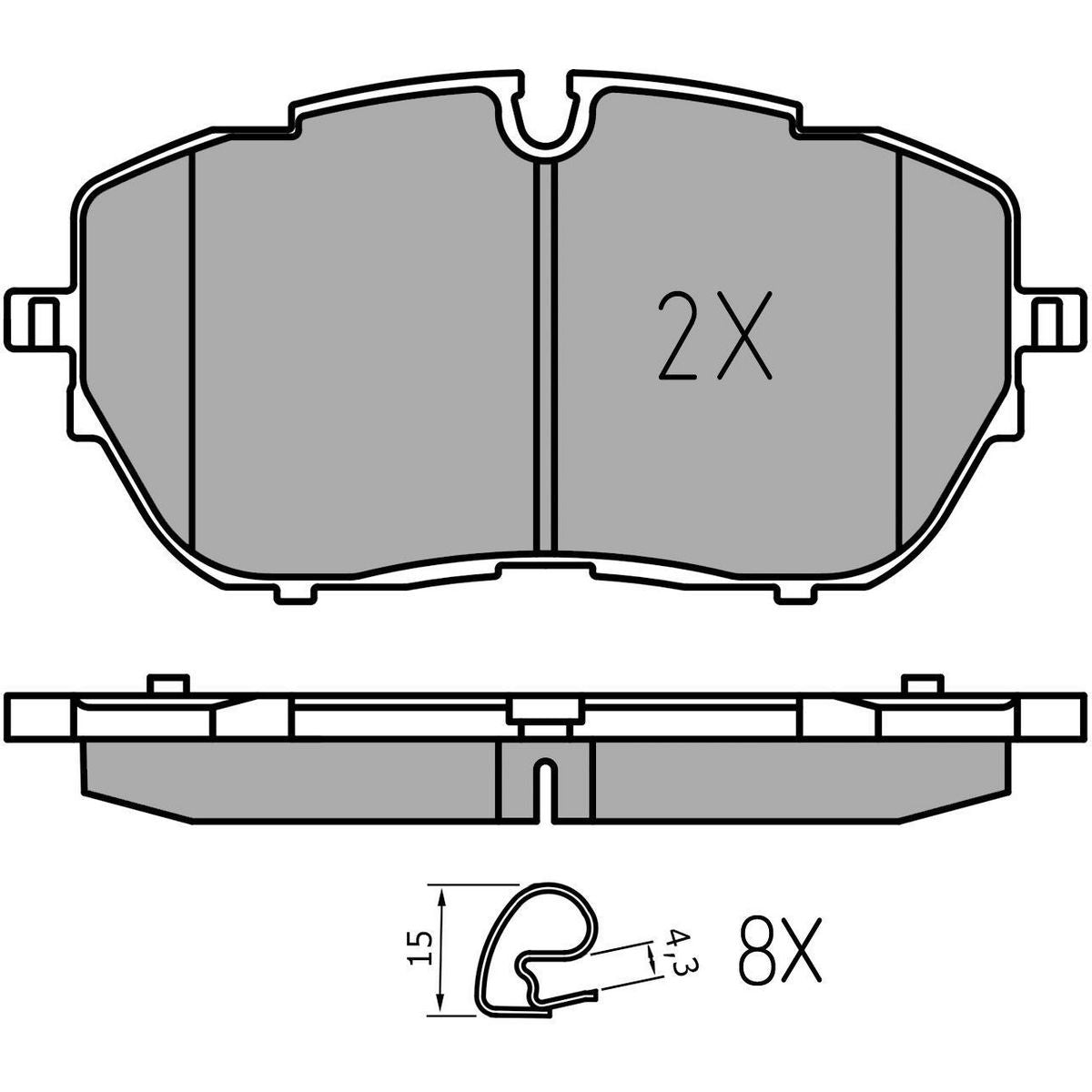 MEYLE Brake Pad Set 025 222 1818