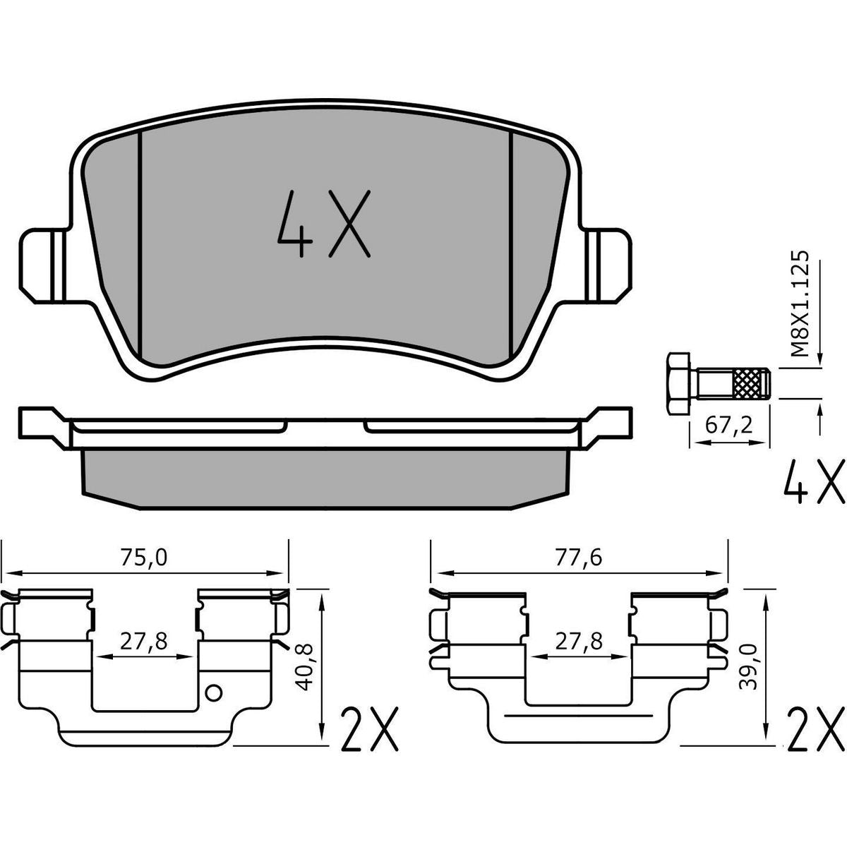 MEYLE Brake Pad Set 025 244 9618/PD