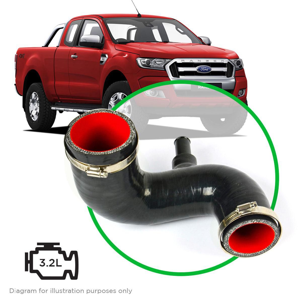 SAAS Silicone Airbox To Turbo Intake Pipe Ranger/BT50 2012-2 SSH2301