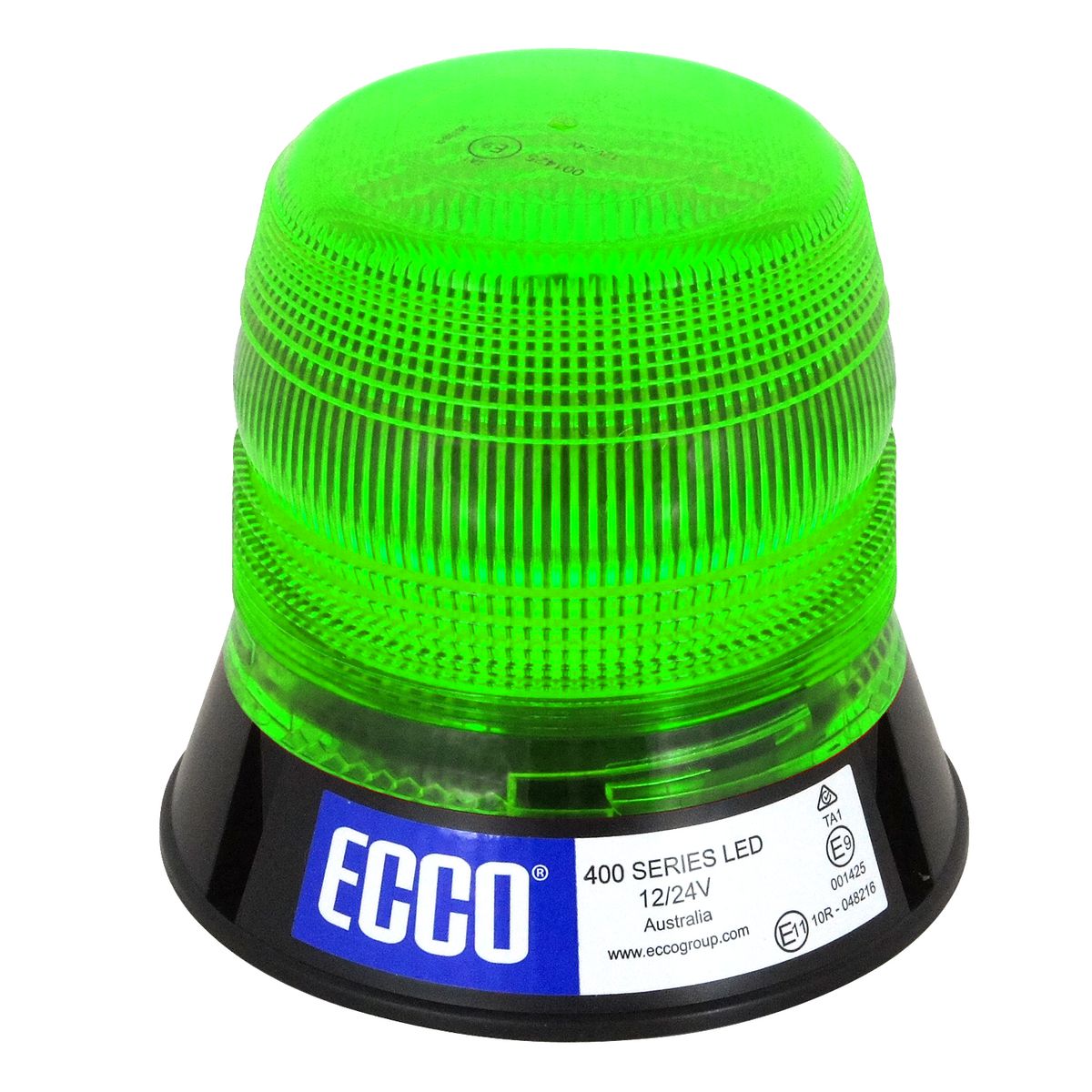 Ecco LED Green Beacon 12/24V V11066