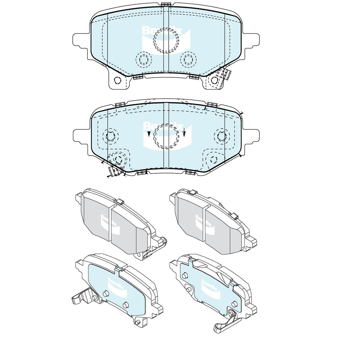 Bendix Ultimate 4WD Brake Pad Set DB2608 ULT4WD