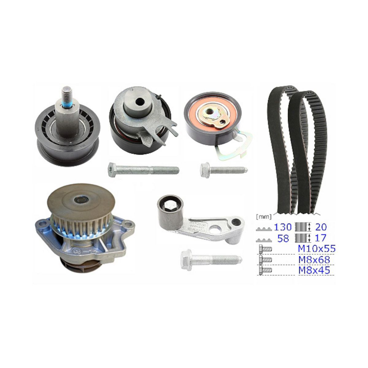 INA Water Pump & Timing Belt Kit 530 0089 31