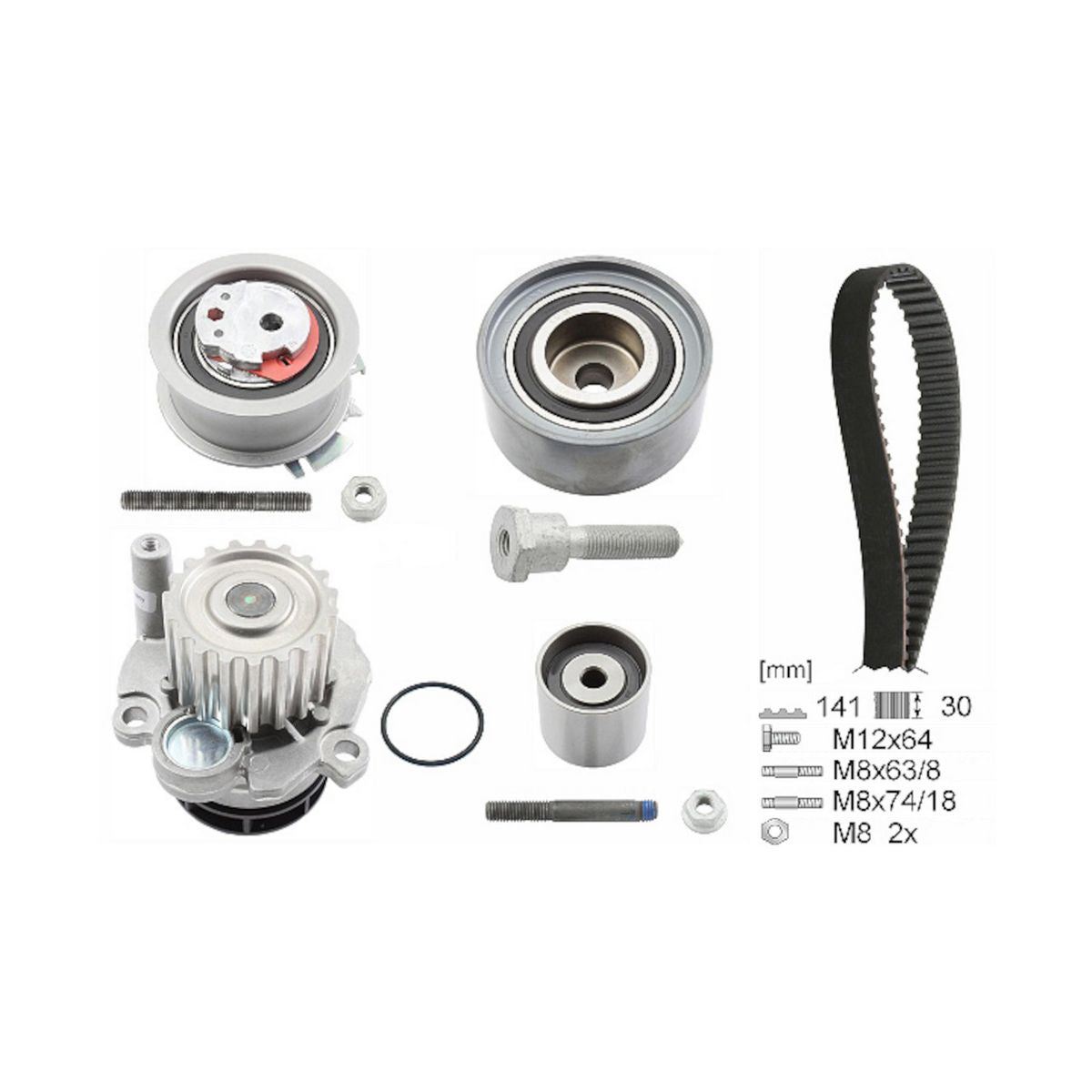 INA Water Pump & Timing Belt Kit 530 0463 30