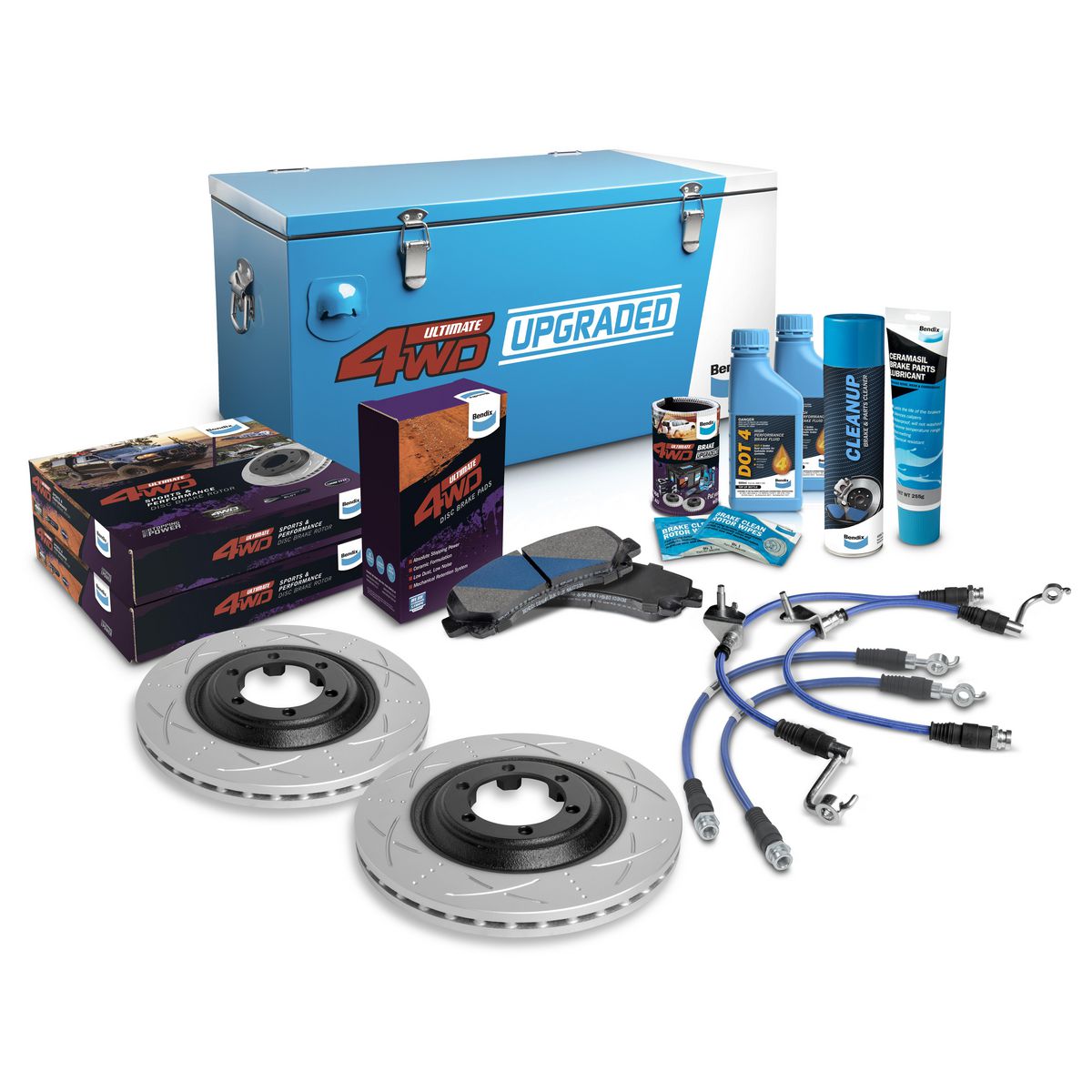 Bendix Ultimate 4x4 Brake Upgrade Kit (Suits 2" Lift) U4WD-BUK107+2