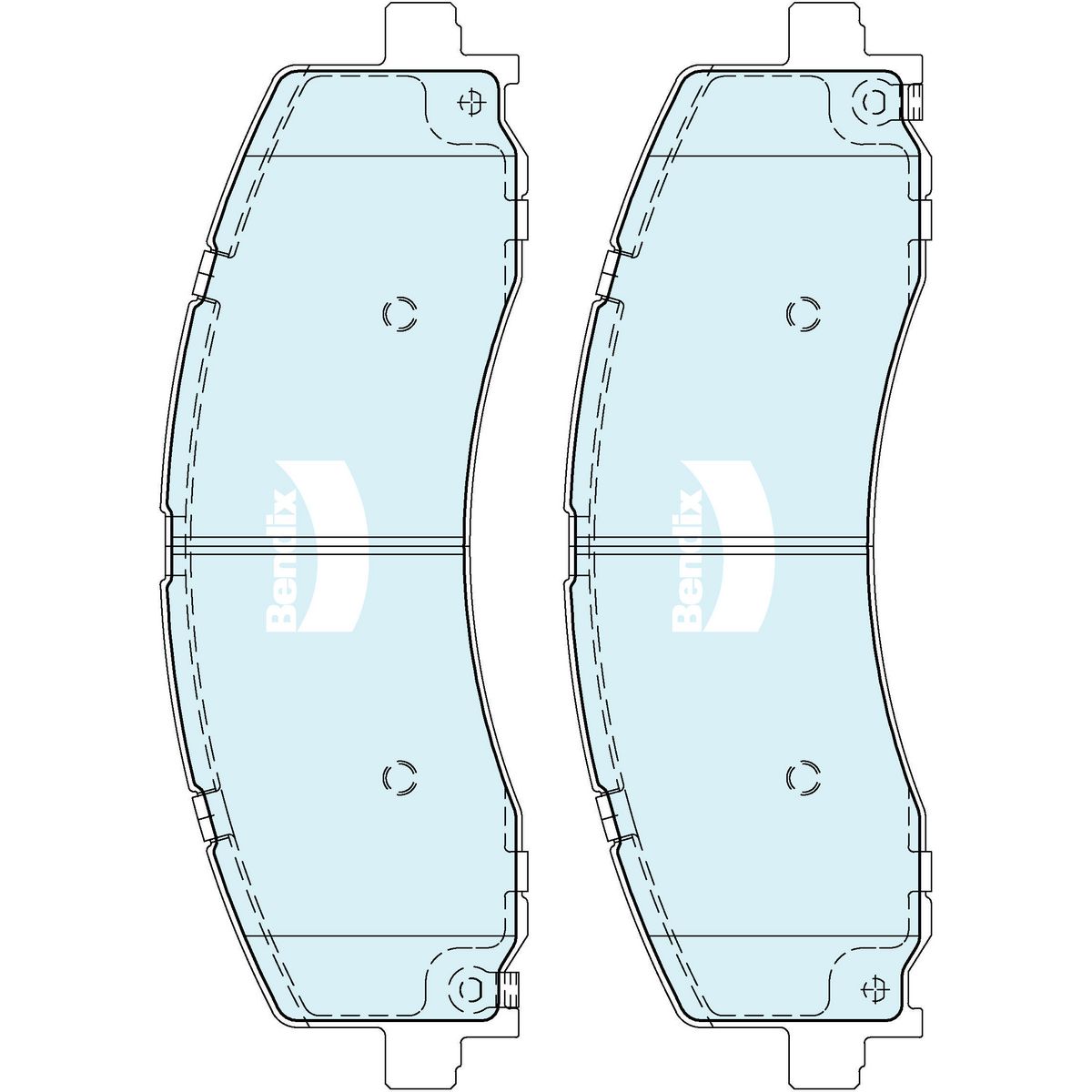 Bendix 4x4 Brake Pad Set DB2704 4WD