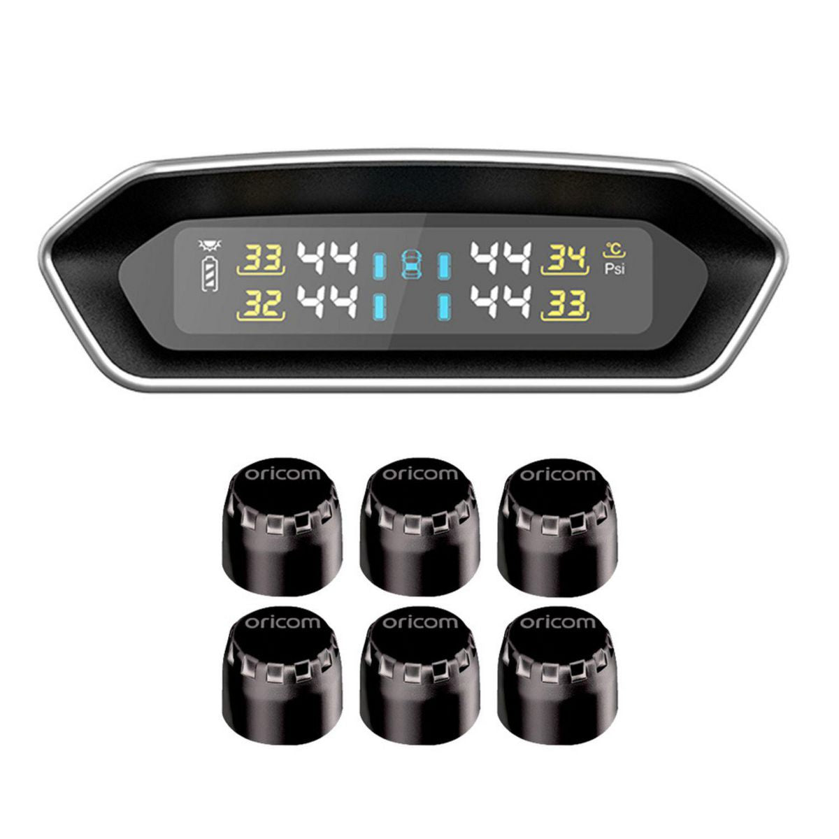 Oricom Real Time Solar TPMS with 6 External Sensors included. TPS10-6E