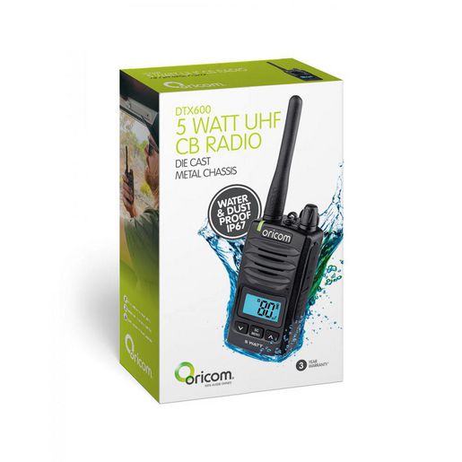 Oricom Waterproof IP67 Portable 5W UHF CB Radio DTX600