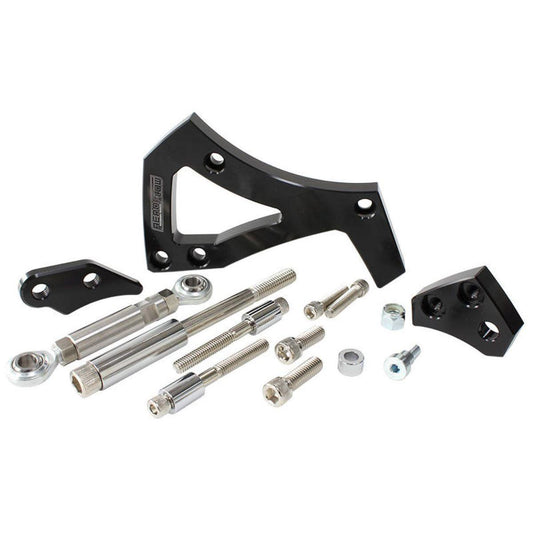 Aeroflow AF64-4000BLK Black Alt Bracket Suits Ford Cleveland Drivers Side Mid Mount