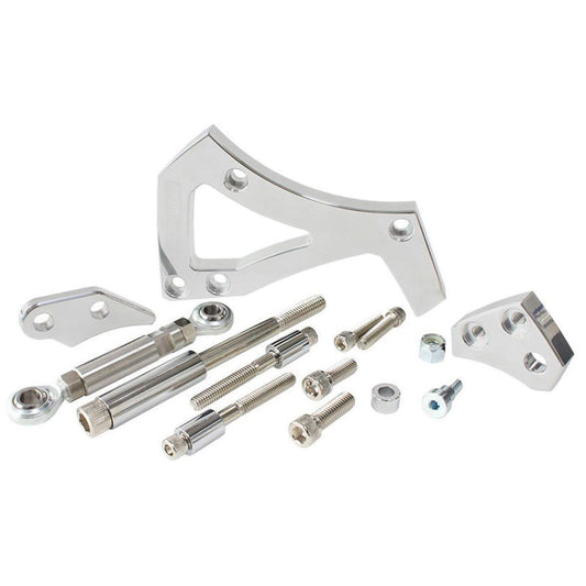 Aeroflow AF64-4000 Billet Alt Bracket Suits Ford Cleveland Drivers Side Mid Mount