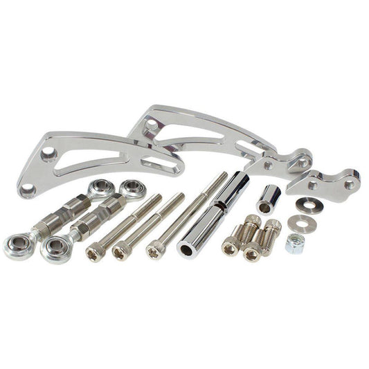 Aeroflow AF64-4012 Billet Low Mount A/C Bracket Passenger Side Low Suits SB Chev